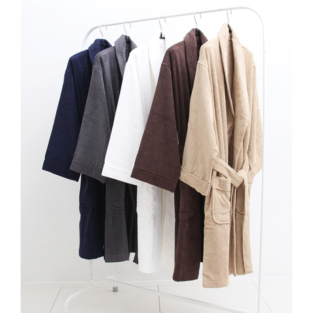 COTTON BATH ROBE NAVY