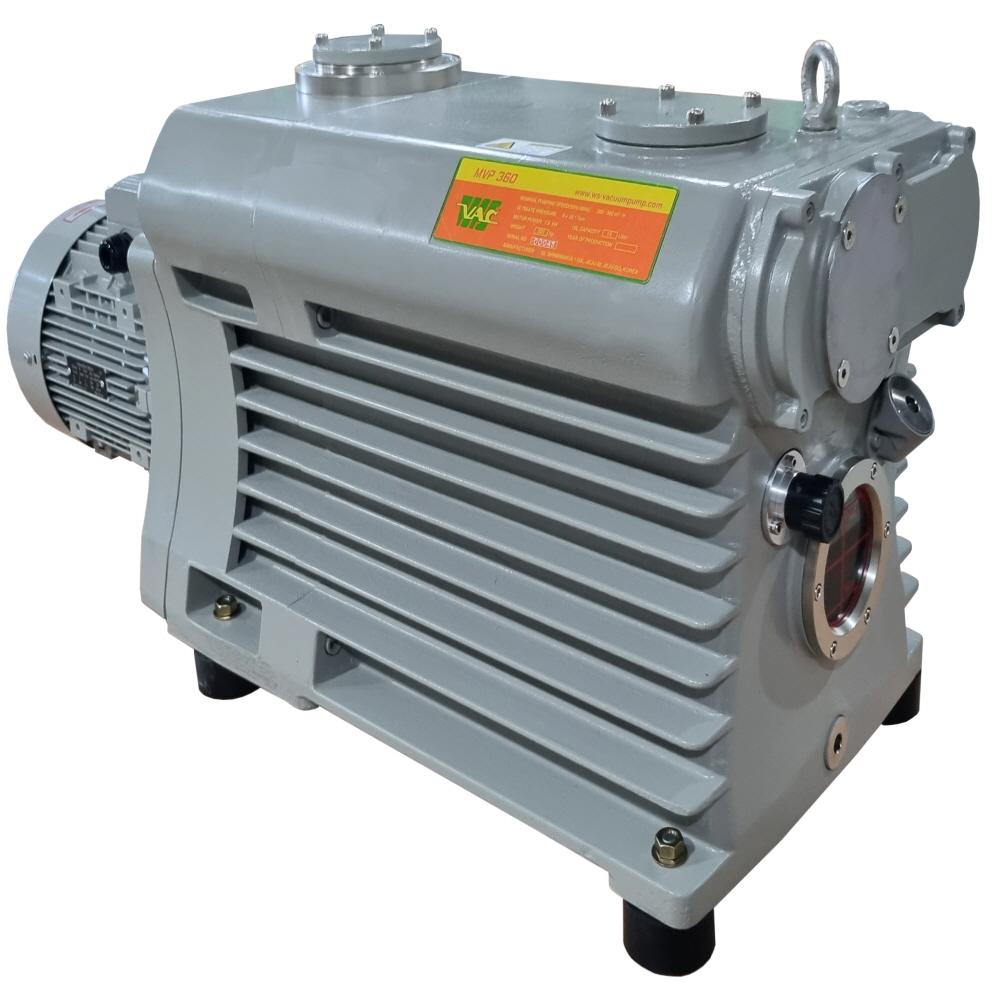 Double stage rotary vane vacuum pump