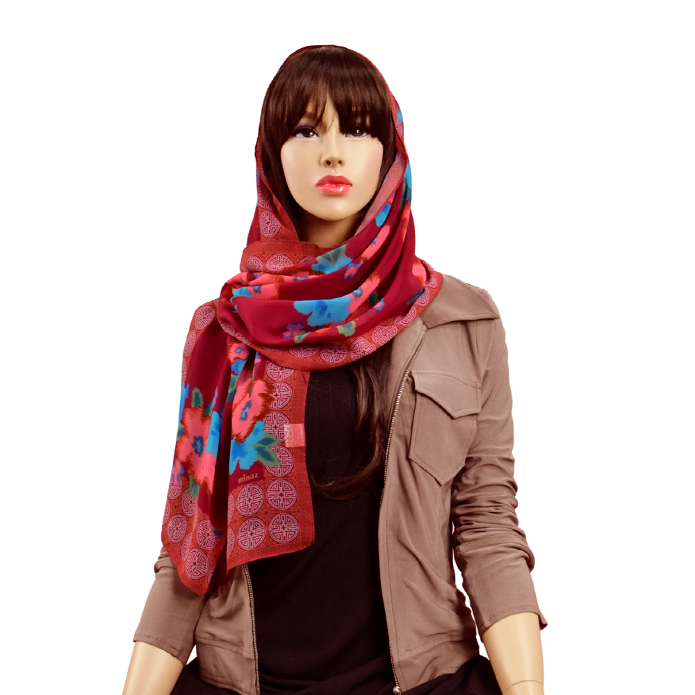 Hijab-Created flower