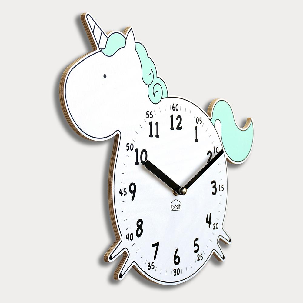 Dream Unicorn non-ticking Silent Wall Clock (mint)
