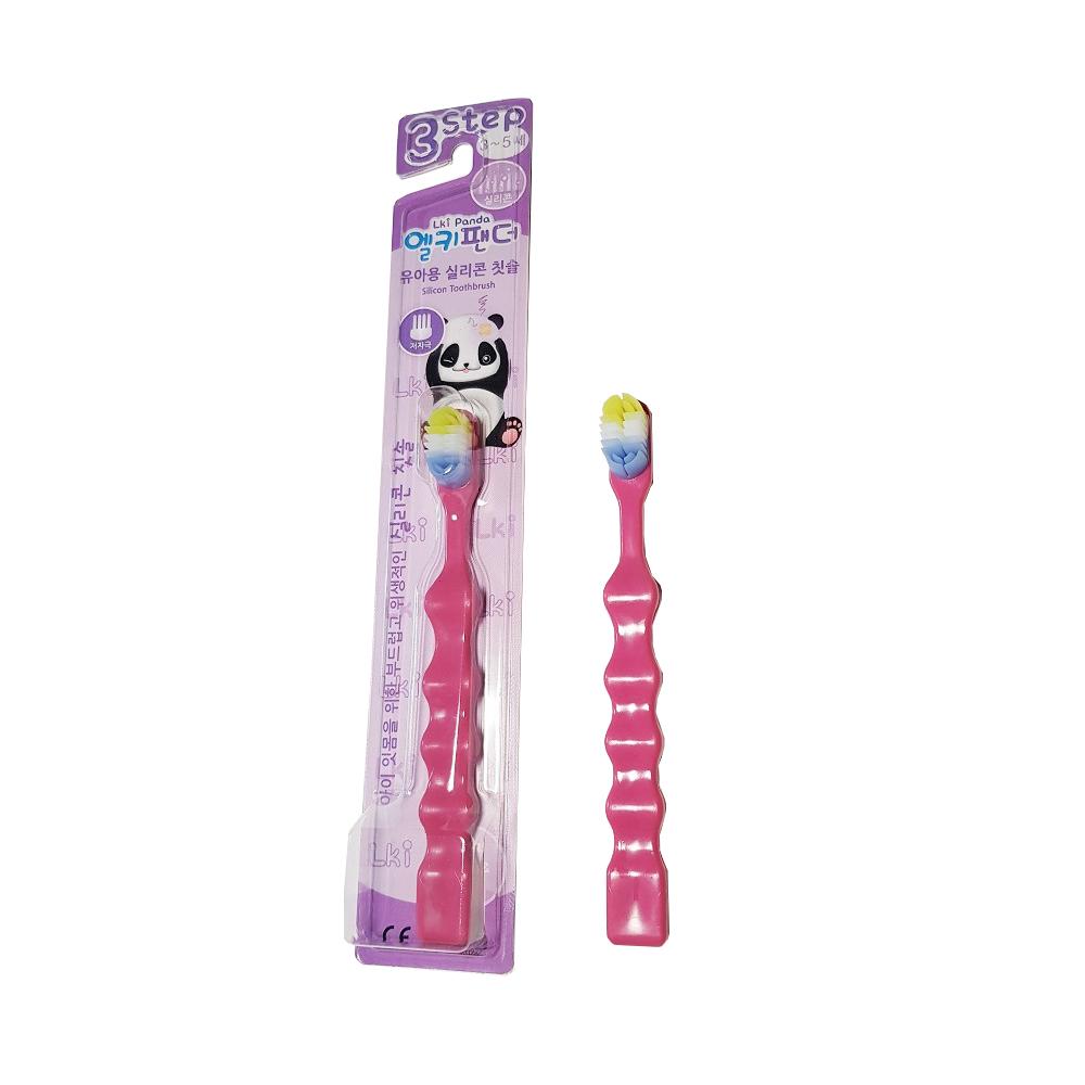 Lki panda Silicone Toothbrush for Toddler 4 pcs