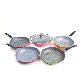 full image Aluminum Titanium stone coating set (Frying pan, wok, pot, grill pan, Tempered glass cover)