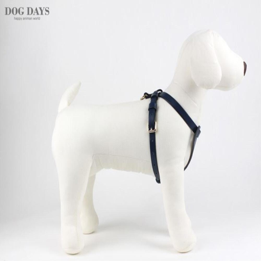 Premium leather harness T type (Blue)