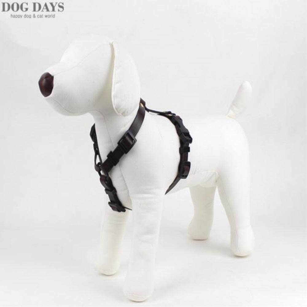 Retro leather black harness(Dark brown)