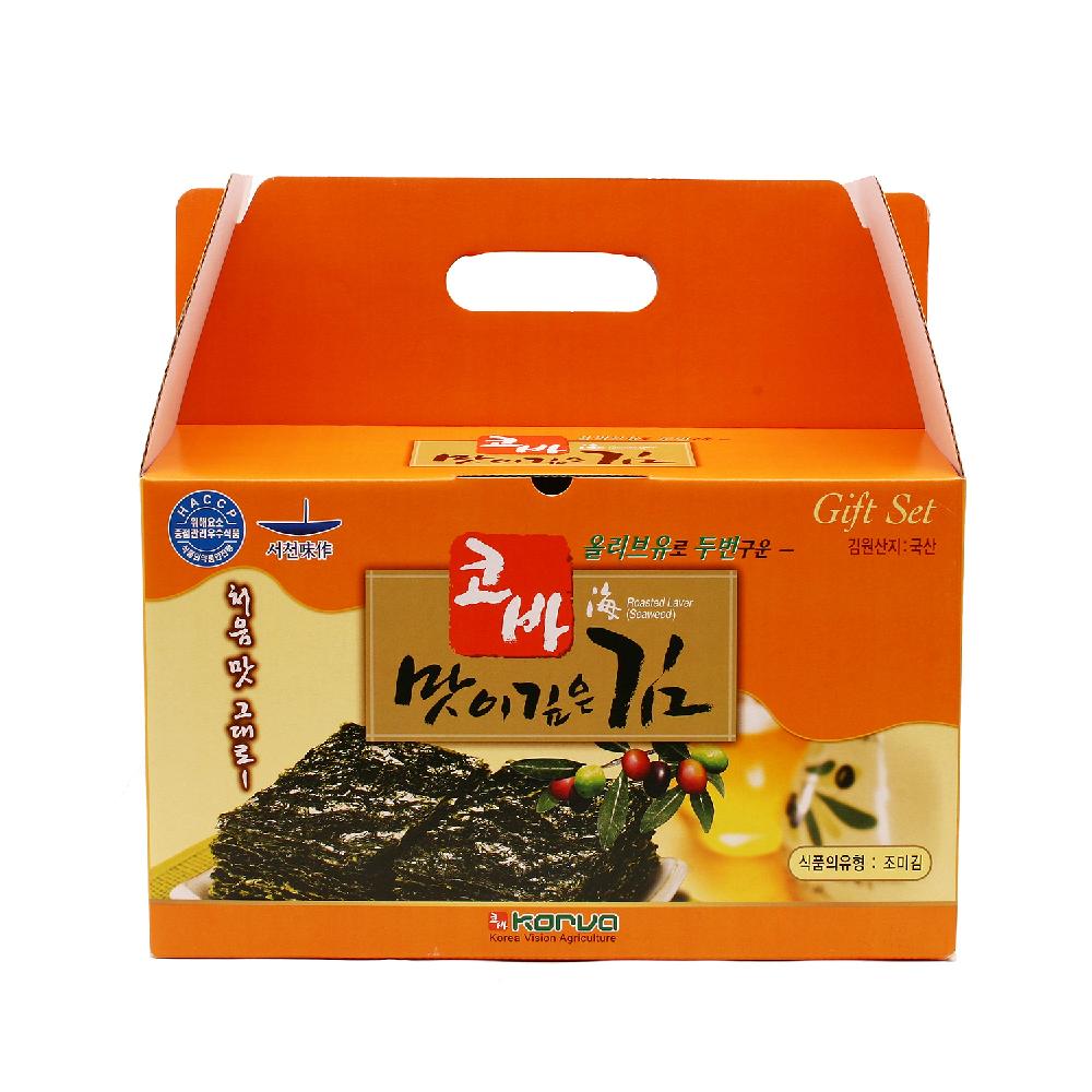 korva Roasted Seasoned Laver (Olive-oil Grilled)