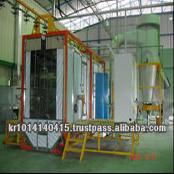 Powder coating equipment line system for plants