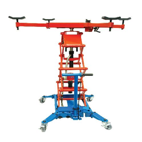 Transmission Jack with interchangeable Engine cross member head