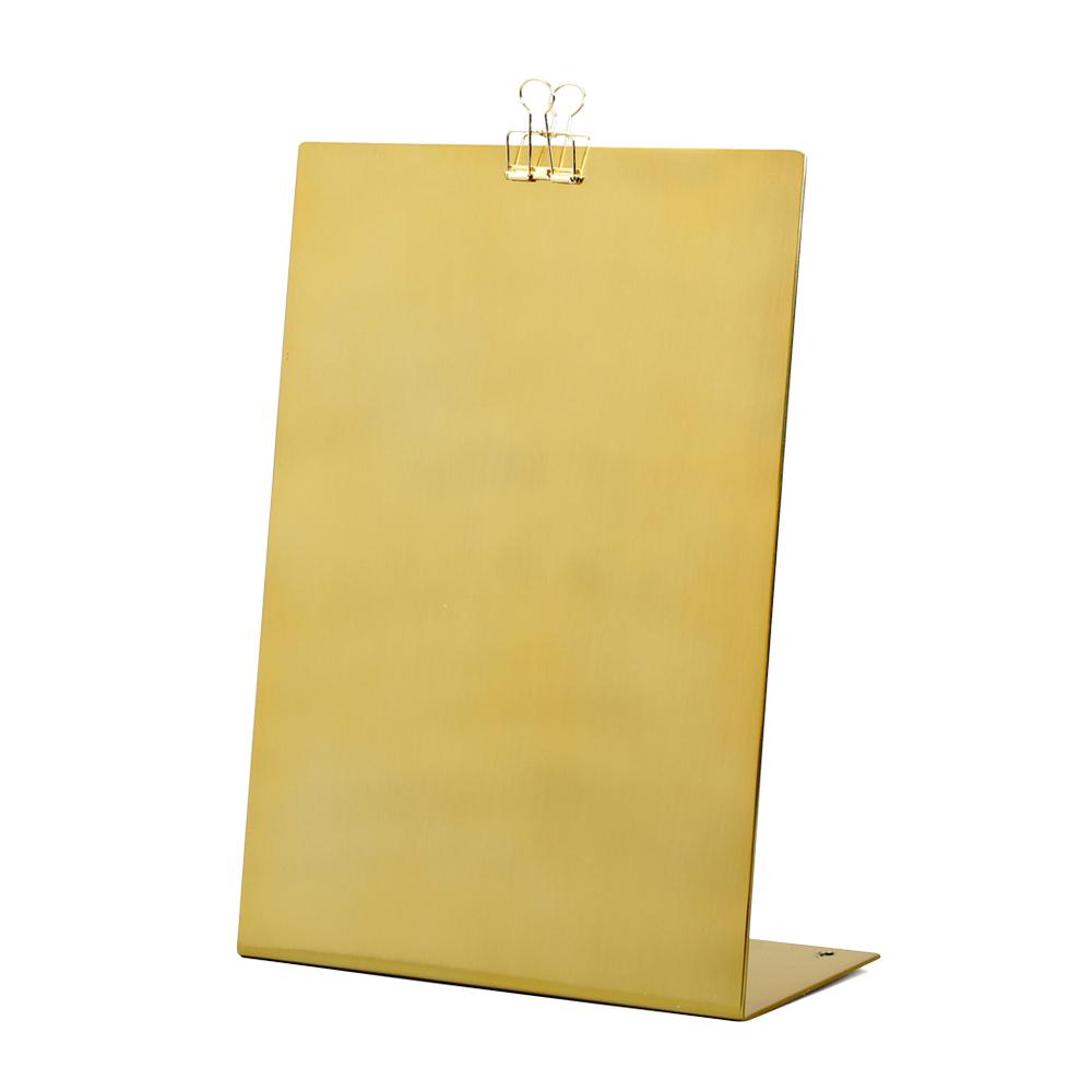 A4 STAND POP METAL MENU PAD (Mirror Gold, Matt Gold, Mirror Rose Gold, Matt Silver, Matt Black)