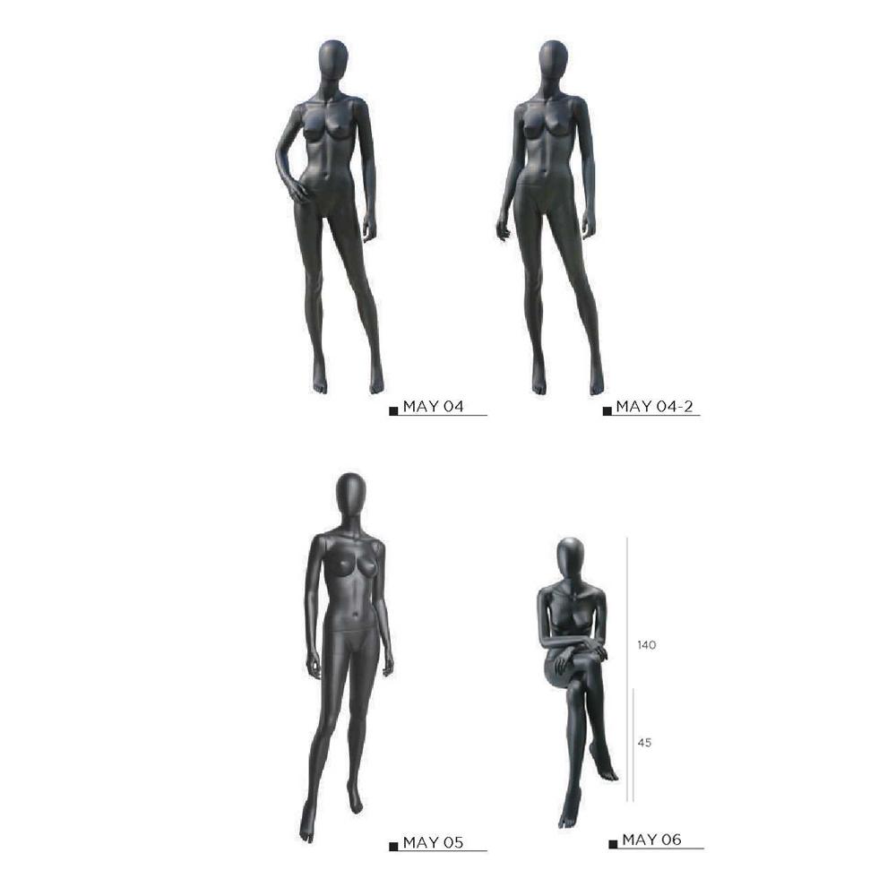 FEMALE WINDOW MANNEQUINS (Basic - white, black, beige, grey. or designated color)