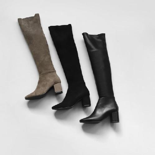 Basic Slim Long Boots | shoes, boots, long boots, thigh-high, long boots
