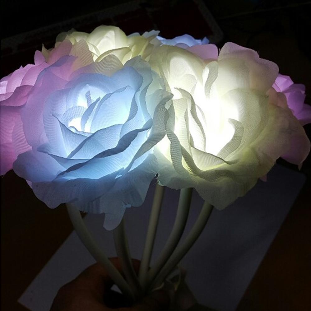 DAEWANG KING Solar Panel LED Flower Rose Set of 10 Light Lamp