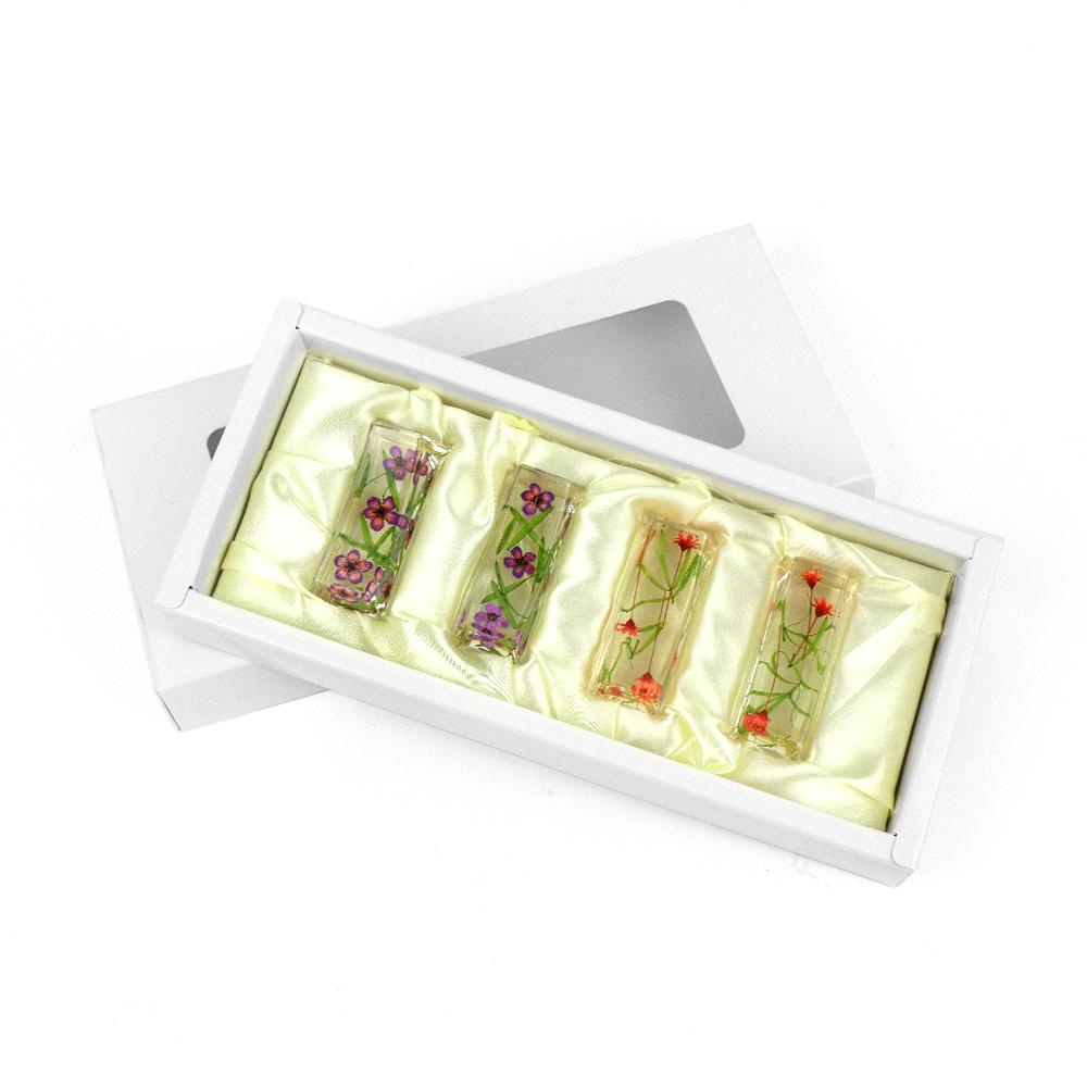 Flower Chopsticks Rest Holder Set Made by Preserved Flower(4PCS / 1SET) - Mini flower