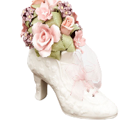 Shoes and rose music box