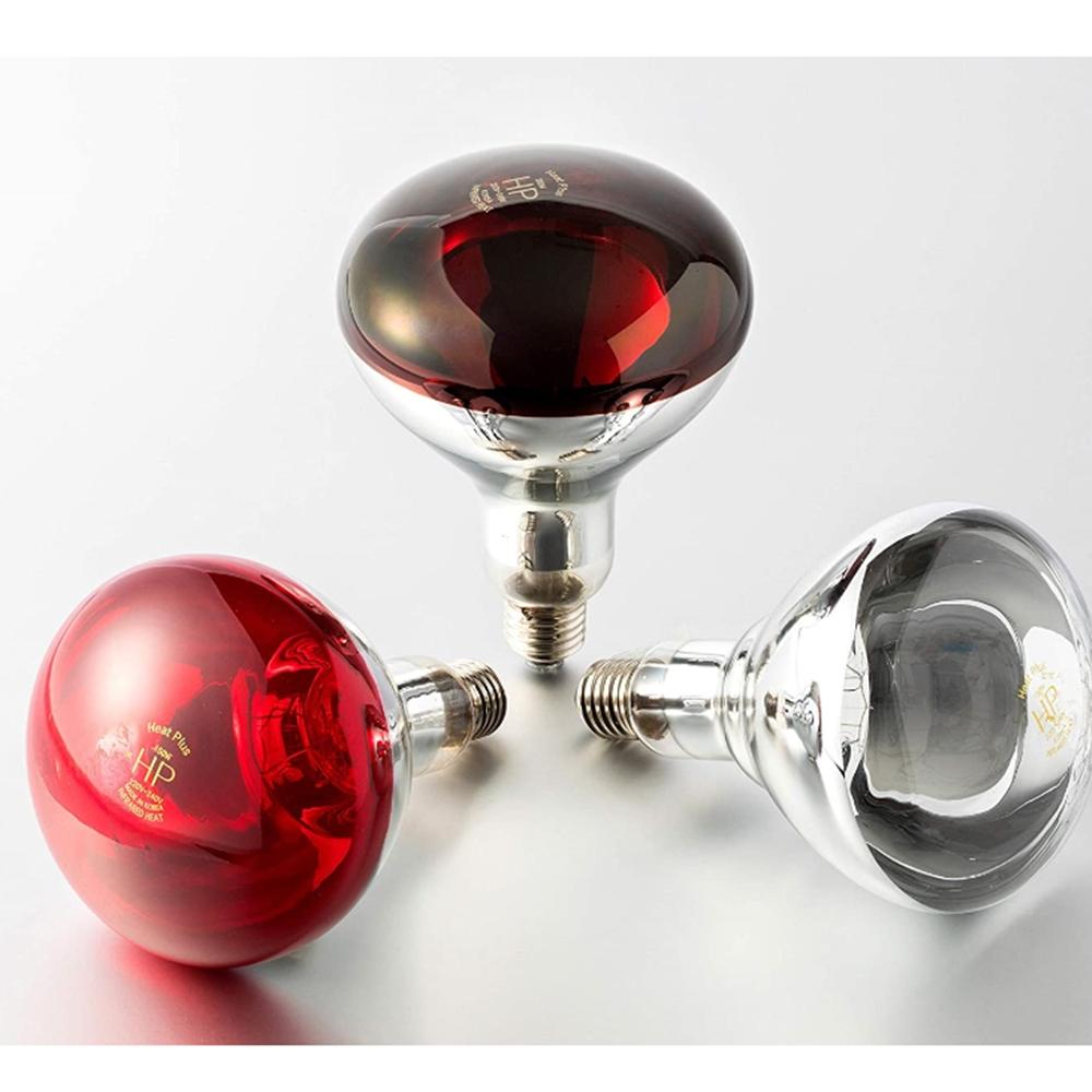 JK HEAT PLUS 375W R40 Clear Infrared Heat Bulb Hard Glass 10pcs 110-