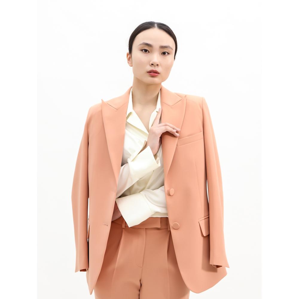 SUITHEEL LOOSE FIT BELTED SINGLE SUIT - SALMON