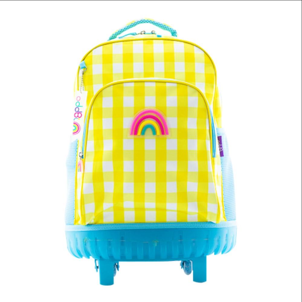 oddbi Happy Check LED Trolley Bag-pink