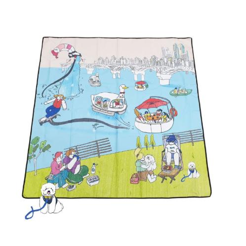 Hangang Park Water Leisure Story Picnic Mat | picnic at HanRiver Park, lovely design mat, seoul story,the gil