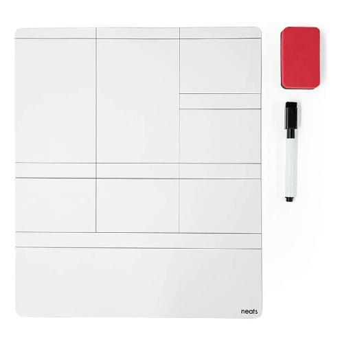 NEATS Reminder Magnetic Dry Erase Whiteboard for Refrigerator Memo Board B Type-Plain