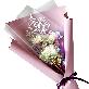 detail image1 Hologram Mini Flower Bouquet Snowflake Flower LED (Three roses)  Indie Purple
