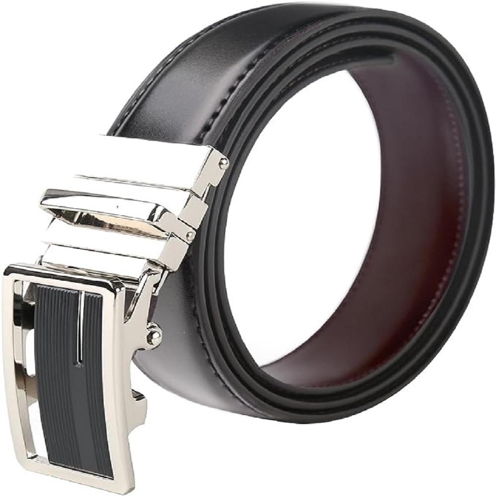 LineFit Men's Leather Belt_Casual Dress Classic Jean Adjustable Automatic Stretch Buckle N03 (Sizes
