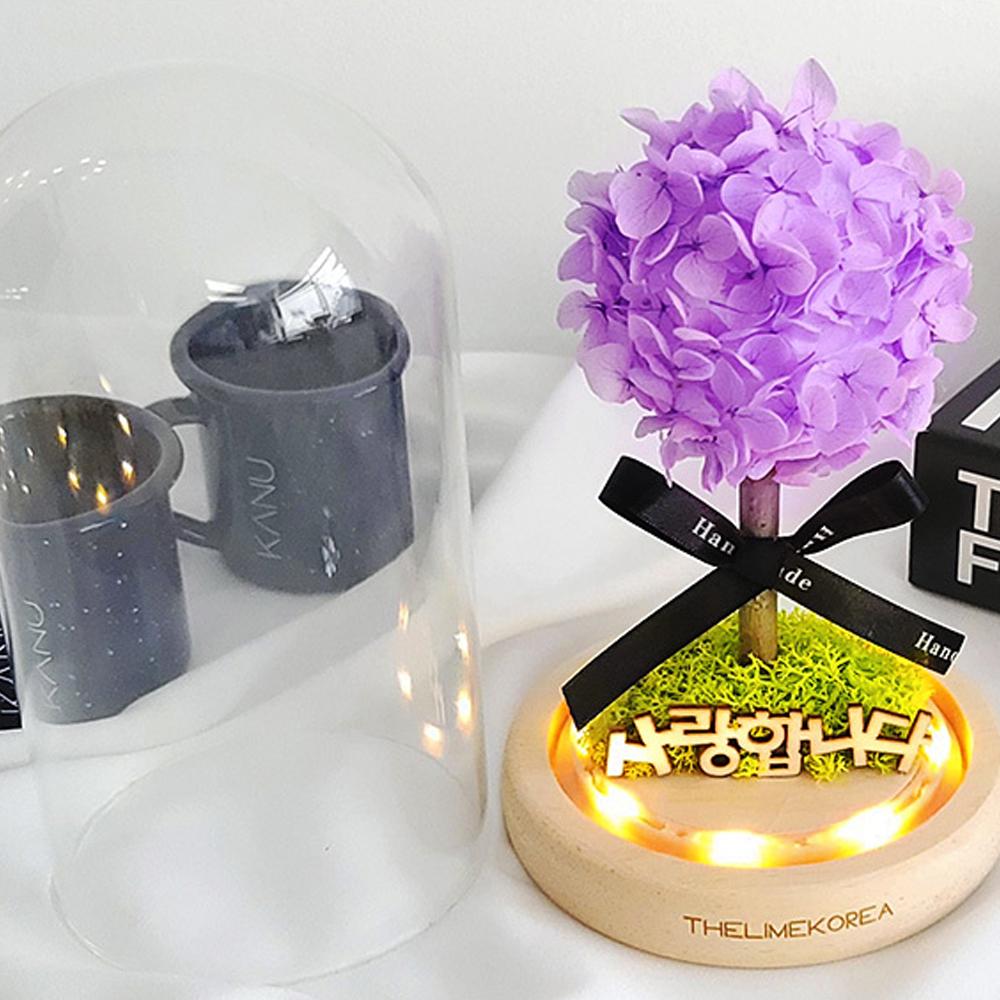 LED purple glass dome mood light attractive color