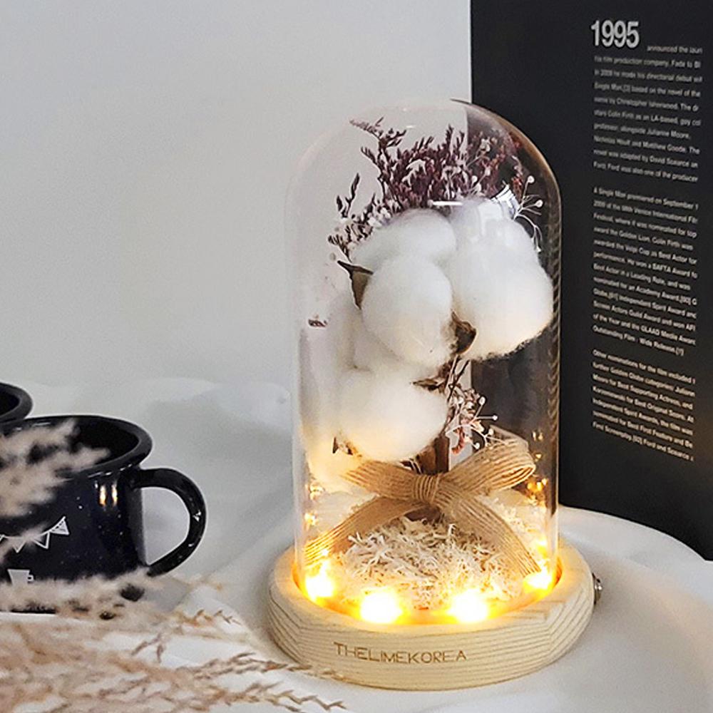 LED Cotton Glass Dome Mood Lamp Cozy Cotton Light