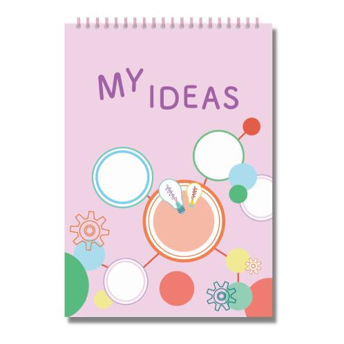 Plain Spiral Notebook no lines/Thick Blank Paper, Drawing Paper/ 40 Sheets (80 Pages), 7.17" x 10.12