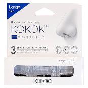 KOKOK 3-Ply Nose Filter Reusable Breathable Nasal Plugs Air Filteration for Dust, Pollution, Block C