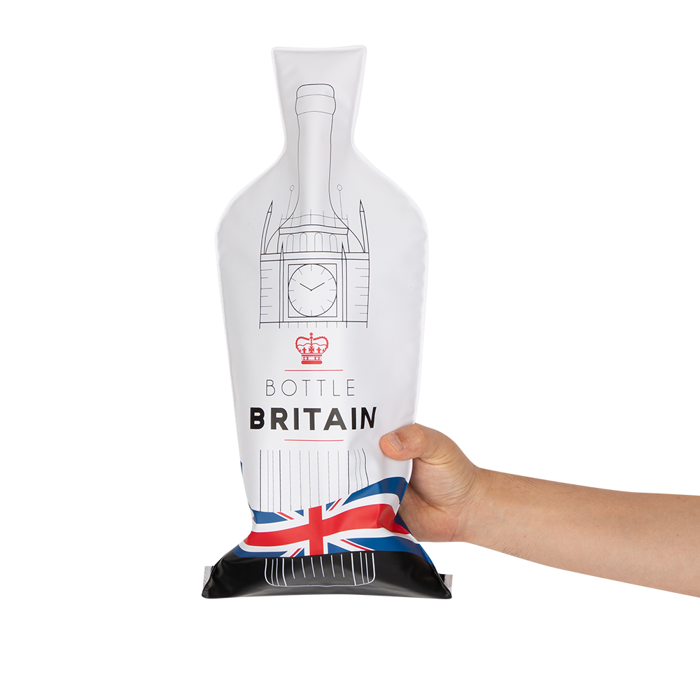 Bottle Britain (1set 3pcs) | Reusable Wine Travel Protector Sleeves for Glass Bottles