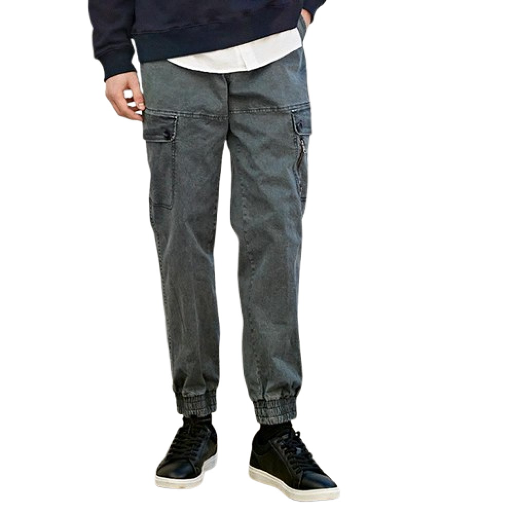 [CUSTOMUS] E-band waist zipper pocket stone-washing cargo pants CTS23SWPT244