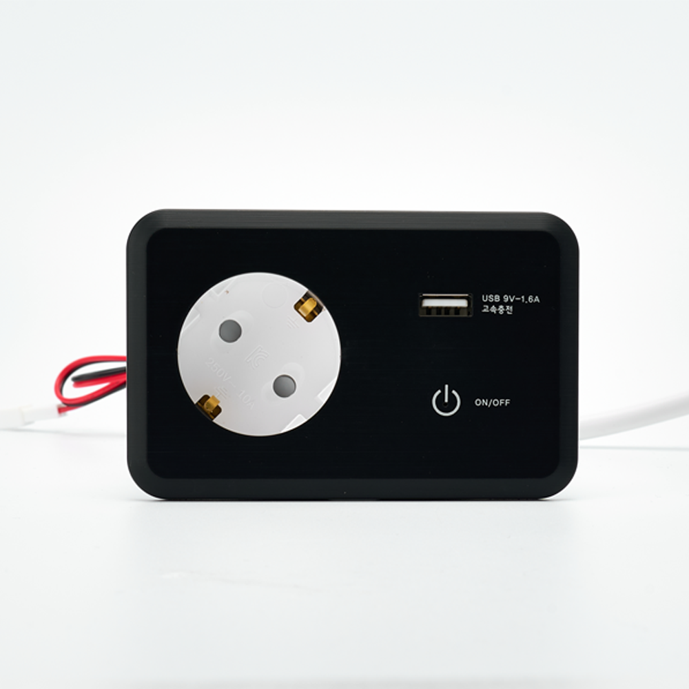 DAVCH QC08 Touch Built-in Outlet On the Bed with fast charger USB C Type Socket