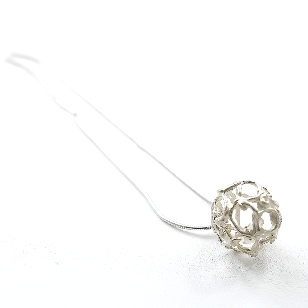 Art Clay Silver Ball Necklace