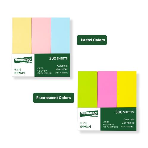 [1x3 Inches] Color Mix Index Sticky Notes, Page Markers