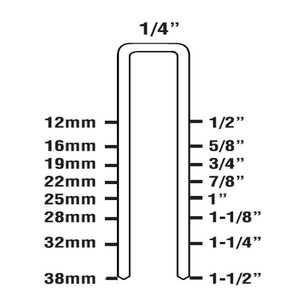 18 Gauge 1/4" Crown Staples (SENCO L)